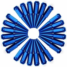Set Of 4 Chrome Open-End Locking Lug Nuts With Key For 1991-2012 Lincoln Town Car (#AP-41405)