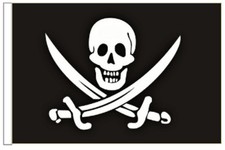 Pirate Skull Calico Jack Rackham Sleeved Courtesy Flag for Boats 45cm x 30cm