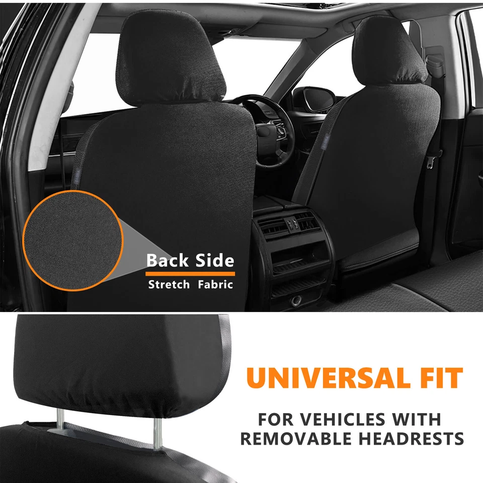 Juego completo de fundas de asiento de coche de cuero para Honda cojín de 5 asientos delantero y trasero almohadilla negra Foto 4 de 4