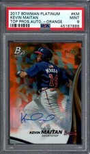 KEVIN MAITAN 2017 Bowman Platinum Orange Top Propsects Auto /25 PSA 9 MINT 
