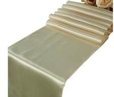 Champagne Satin Table Runners - 35 pieces