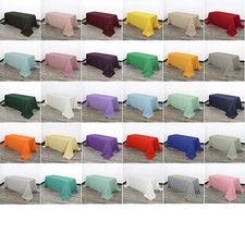 YCC Linens - 90 x 132 Inch Rectangular Polyester Tablecloths