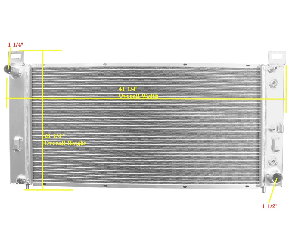2Rows For Hummer H2 V8 (No Engine Oil Cooler) Aluminum Radiator 2003-2009 Foto 3 de 4