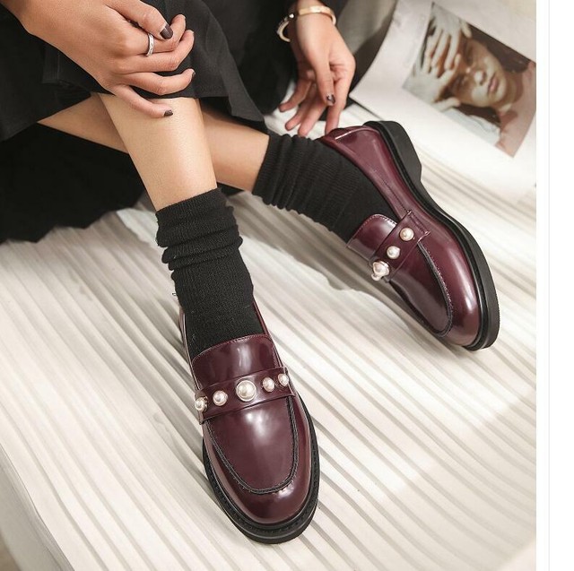 2018 New Spring Summer Korean Style Mary Janes Women Leather Shoes Retro Joker Cross Band Buckle 