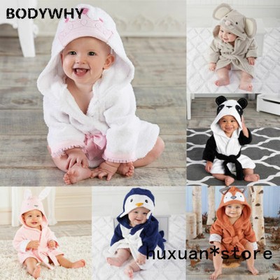 baby hooded bathrobe