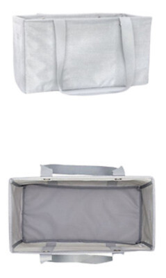 Thirty-One Style Large Utility Tote - Foldable Laundry & Beach Bag, Multi-Color (No Embroidery) 6 thumbnail image