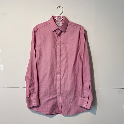 Charles Tyrwhitt Mens Shirt Size 16/35 In 41/89 Cm Pink Check Non