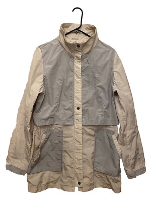 Rainforest Packable Travel Coat Easy Wrinkle Recovery Beige Women's Gray M EUC