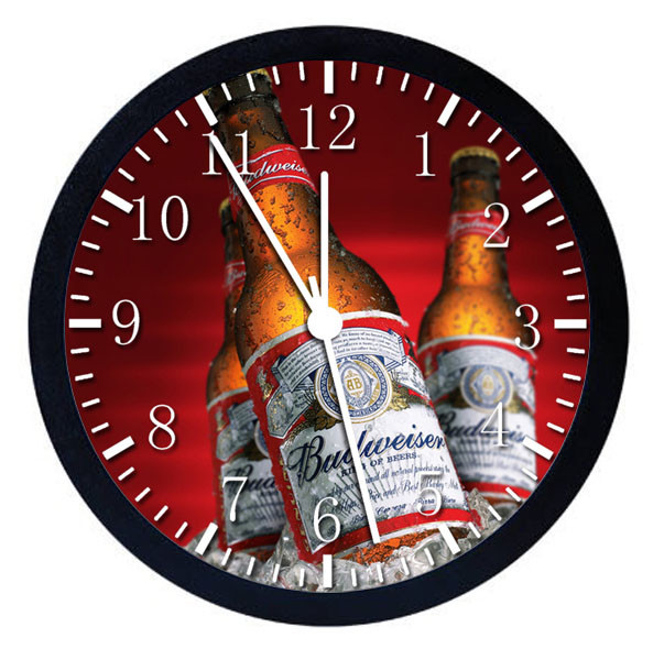 Cool Beer Black Frame Wall Clock Nice For Gifts or Decor W38