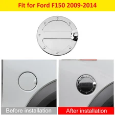 Gas Tank Ring Cap Trim Fuel Filler Door Cover Kit For 2009-2014 Ford F150 F-150