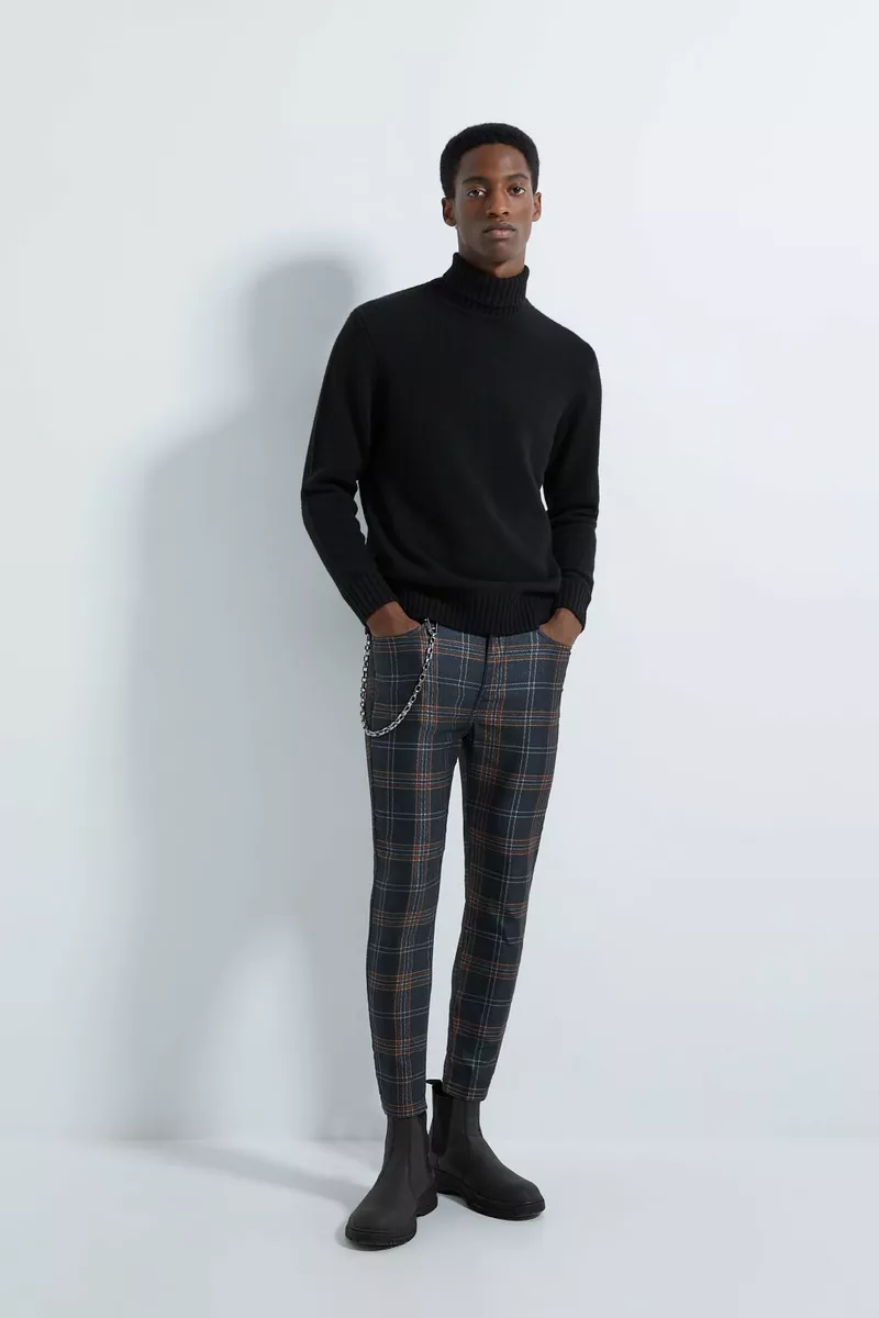 Nessa Mid-rise Straight Leg Pant, Houndstooth Plaid – SAINT ART