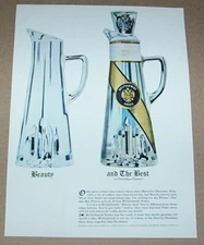 1962 print ad - Wolfschmidt Vodka glass decanter glassware vintage advertising