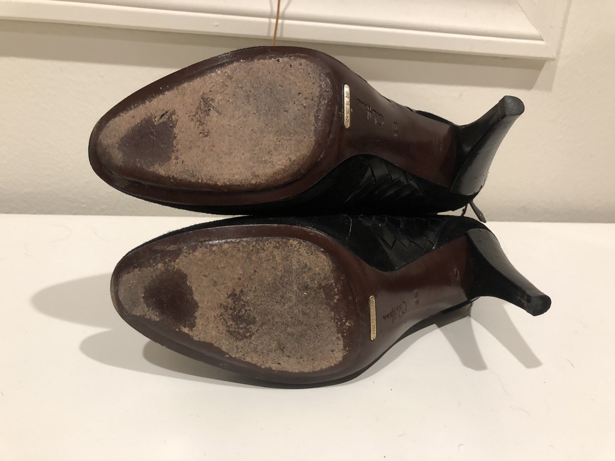 COLE HAAN woven leather boots size 9m Cole Haan Black Leather Ankle Boots Size 5.5 US main image 3