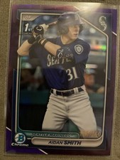 AIDAN SMITH 2024 1st Bowman Chrome Prospect True PURPLE # BCP-45 MARINERS /250