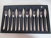 Wmf Fischbesteck Jette Cromargan Protect 12-TEILIG 6 Fischmesser + 6 Fischgabeln