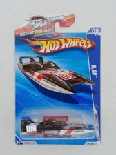 2010 Hot Wheels #77 HW Garage 9/10 H2GO Black/White w/Chrome MW Spoke Wheels