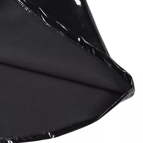 S-7XL Plus Size Mens Shiny PVC Leather Hoodies Shirts Sleeveless Wetlook Latex T - Picture 6 of 17