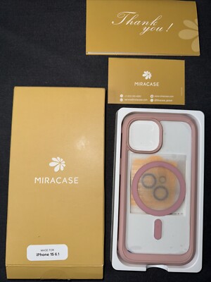 Miracase iPhone 15 Pink MagSafe Built In Screen Protectors | eBay