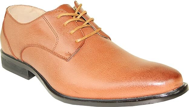 SAOLA CORONADO Scarpe Abito Uomo KEVIN 3 Classiche Oxford Moda Punta Mandorla Cognac