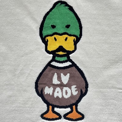 ルイヴィトンxNIGO★IntarsiaJacquardDuckShort-SleevedCrewneck LOUIS VUITTON X NIGO INTARSIA JACQUARD DUCK SHORT-SLEEVED