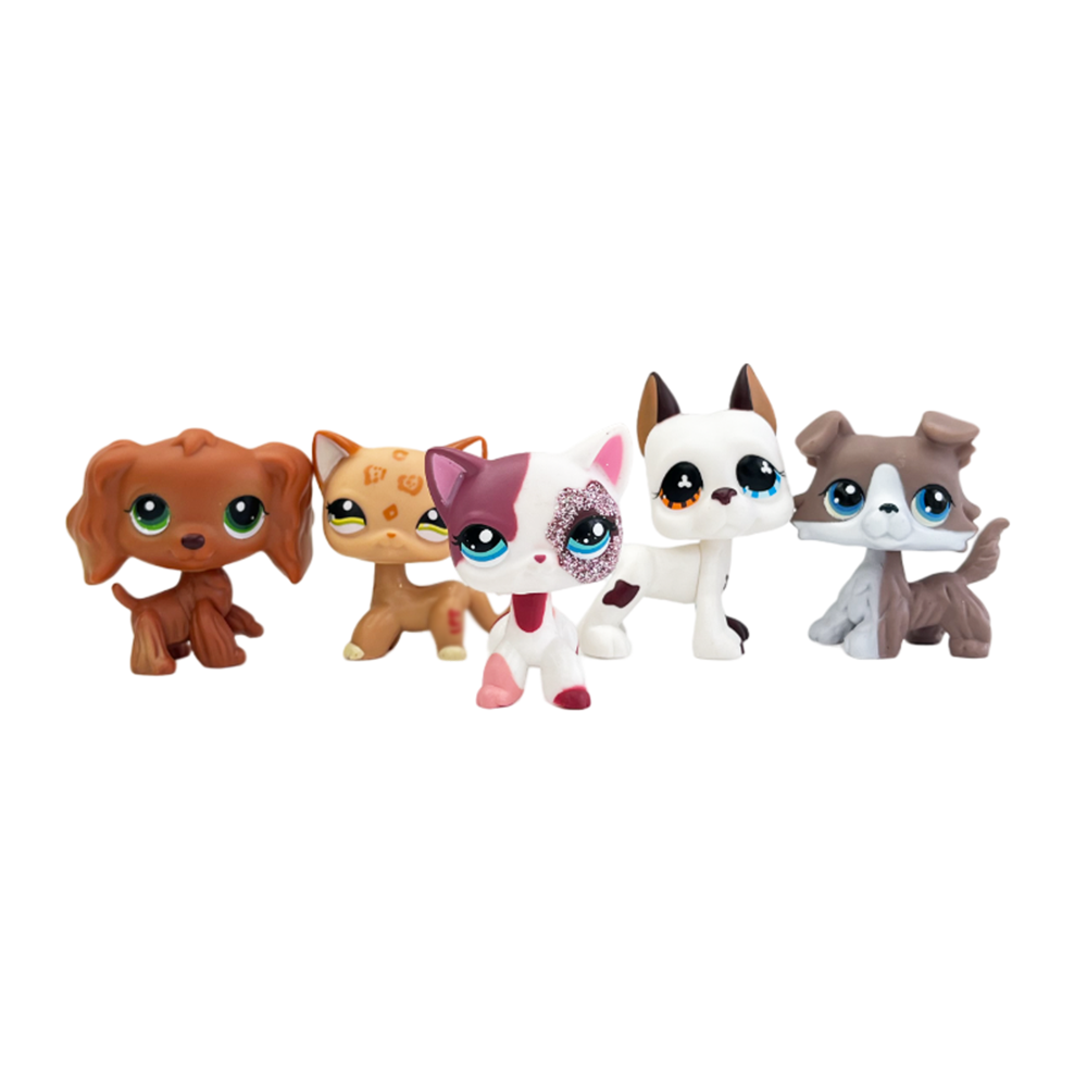 5pcs/lot Littlest pet shop dogs and short hair cat #252 #1120