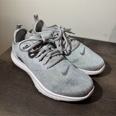 Nike Women s Flex 9 Mesh Sneakers Wolf Grey Ocean Cube Lace-Up Low Top Running