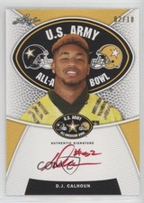 2014 Leaf US Army All-American Bowl Tour Red Ink 2/10 DJ Calhoun Auto 0b2