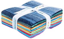 Batiks Elementals Color Fade Ombre Fat Quarter Bundle, 11 Pcs.