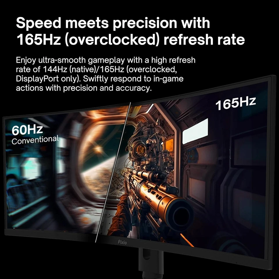 PXC348C 34 inch 144Hz UWQHD 3440 x 1440 Ultrawide USB-C Displayport 65W Charging - Image 3 of 4