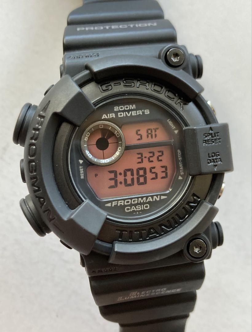 時計 CASIO G-SHOCK FROGMAN DW-8200BK-1JF Casio G-Shock DW-8200BK-1JF Real Black Frogman Digital Watch