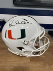 Michael Irvin Signed Miami Hurricanes Speed Authentic White NCAA Helmet