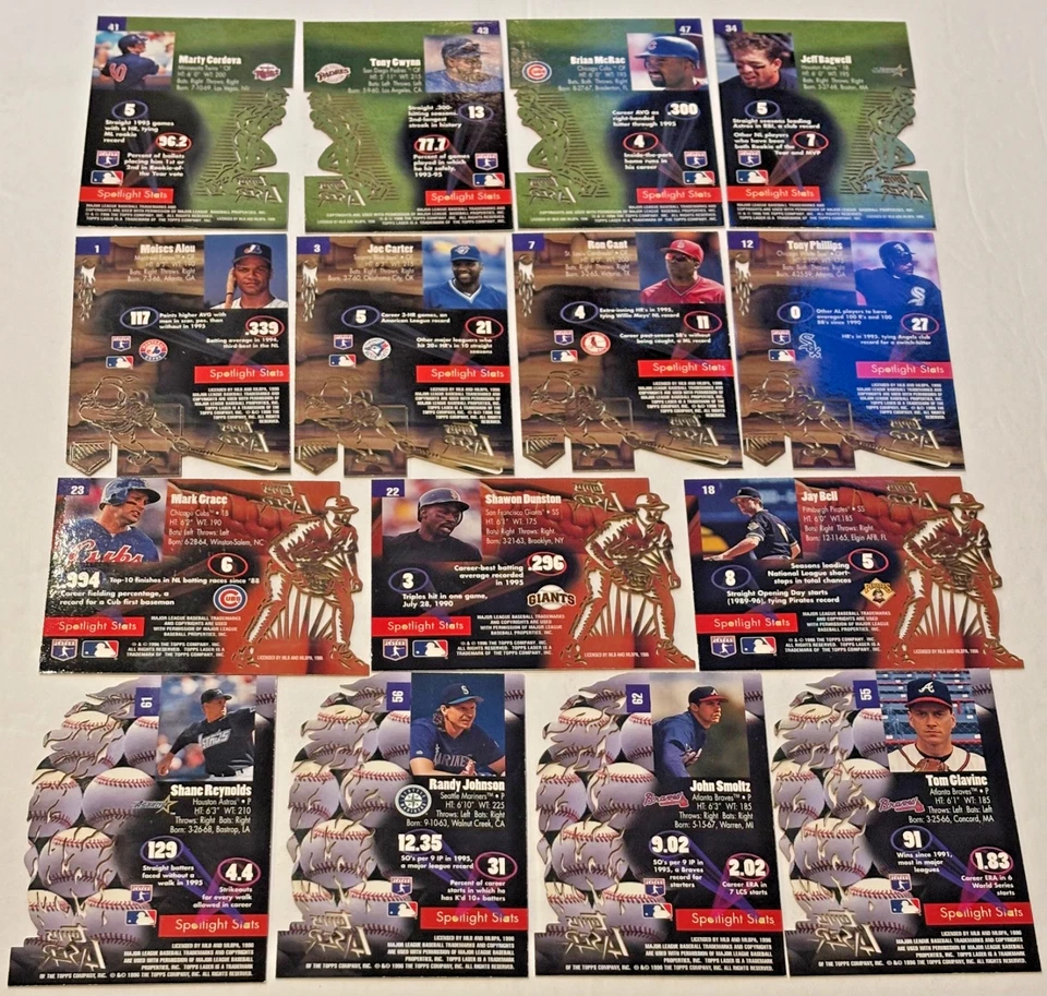 1996 Topps Laser All Die-Cut Baseball Base Cards Complete Your Set, You Pick One - Image 2 of 2