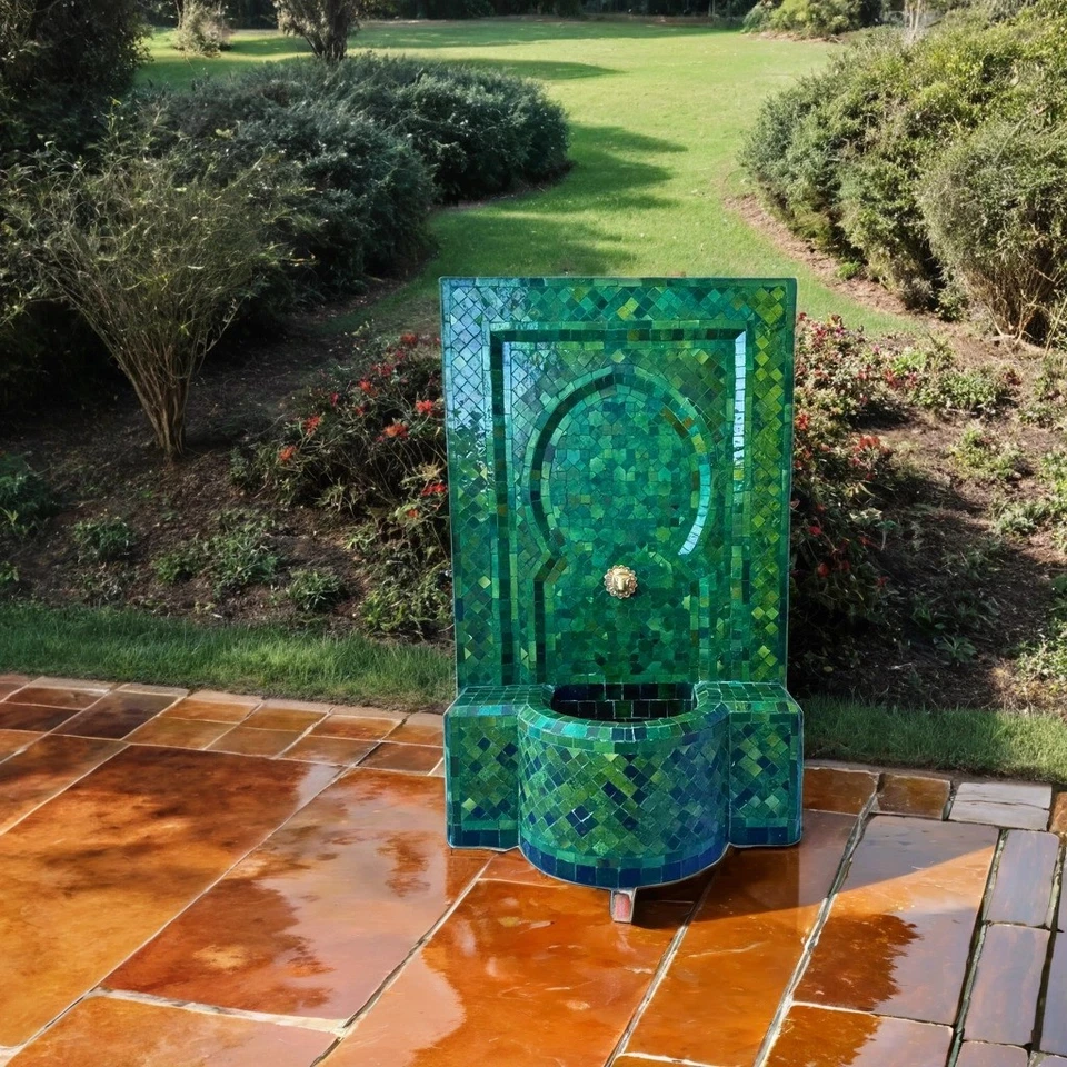 Mosaik Gartenbrunnen Zimmerbrunnen Springbrunnen Brunnen Balkondeko Gartendeko - Bild 2 von 4