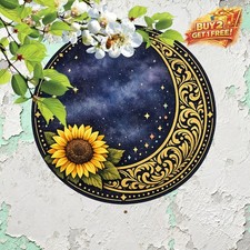 Funny Forget The Dog Warning Sign Retro Round Metal Wall Art 8x8