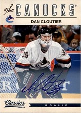 2012-13 Classics Signatures Autographs #161 Dan Cloutier Auto - HKY