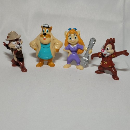 1991 Rescue Rangers PVC Figures Set Of 4 Kellogg's Cereal Promotion