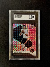 2021 Panini Mosaic #304 Justin Fields Camo Pink SGC 10 Gem Mint RC Rookie
