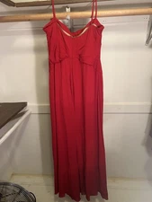 Valentino Red Cocktail Dress Size 8 Made In Italy