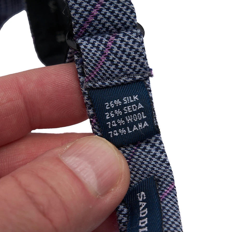 Pajarita de lana de seda Saddlebred para hombre Glen a cuadros Foto 4 de 4