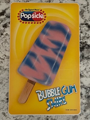 Ice Cream Truck Sticker Decal NOS 8 x5  Bubble Gum Swirl Popsicle Fast Ship!