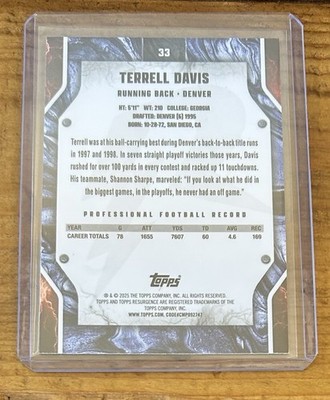 2024 Topps Resurgence - Terrell Davis #33 Green Surge Refractor