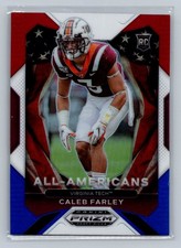 2021 Panini Prizm Draft Picks Collegiate Caleb Farley Red White and Blue #198