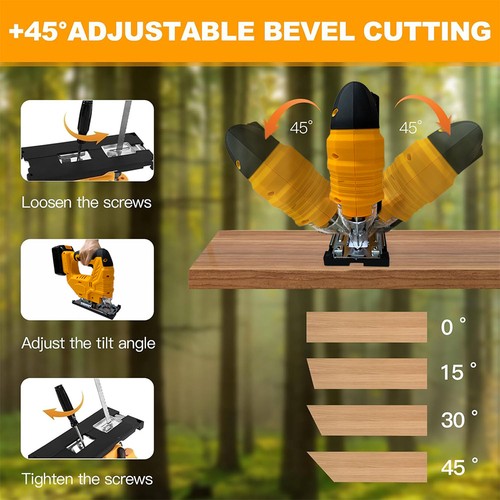 Cordless Jig Saw For Dewalt DCS331N 18V 20V XR Li-Ion Brushless Jigsaw w/ Blade - Picture 5 of 11