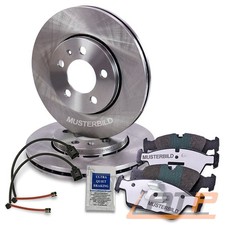 BREMSSCHEIBEN BELÜFTET Ø302 + BREMSBELÄGE MIT VWK VORNE FÜR BMW 5-ER E34 520-535