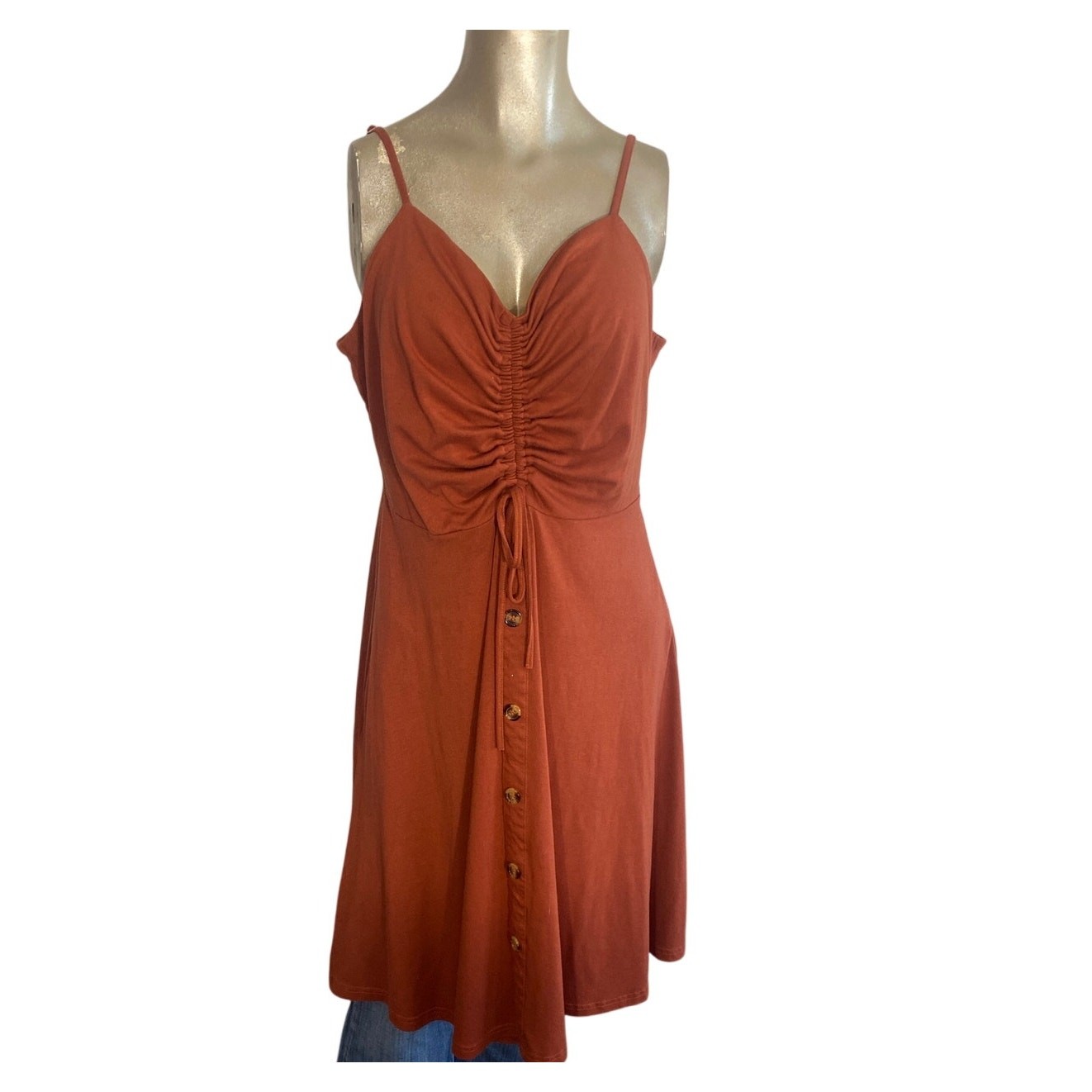 Korleyya Dress Women Size XL Sundress Boho Retro 80S Style Strappy