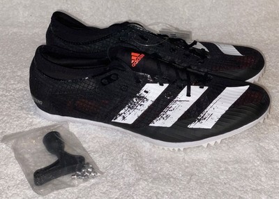 ADIDAS Adizero Ambition Black White Mid Distance Track Spike Shoes Mens Sz 10.5