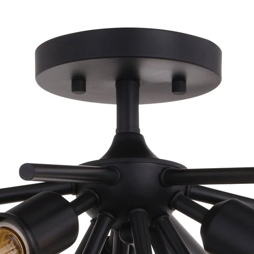 Estelle 3-Light Semi-Flush Mount in Mid-Century Modern and Sputnik Style 11.5 - Picture 11 of 13