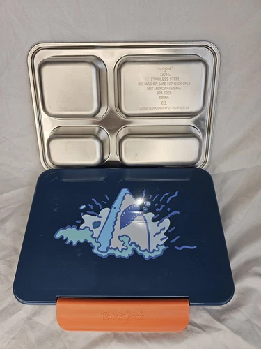 Cat And Jack Metal Shark 4 Section Bento Box ▪︎ New Without Packaging - Picture 4 of 8