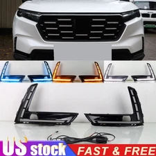 For Honda CR-V CRV 2023-2025 LED DRL Daytime Running Light Fog Lamp Turn Signal