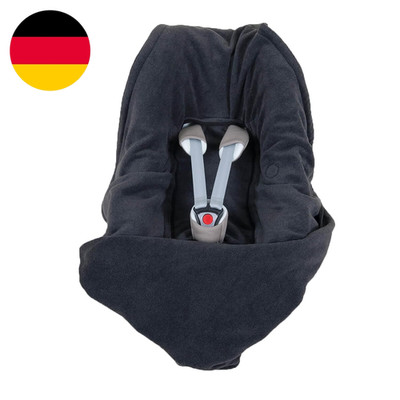Fleece Einschlagdecke Mit Gurtschlitzen Für Autositze (3- Und 5-Punkt) Anthrazit